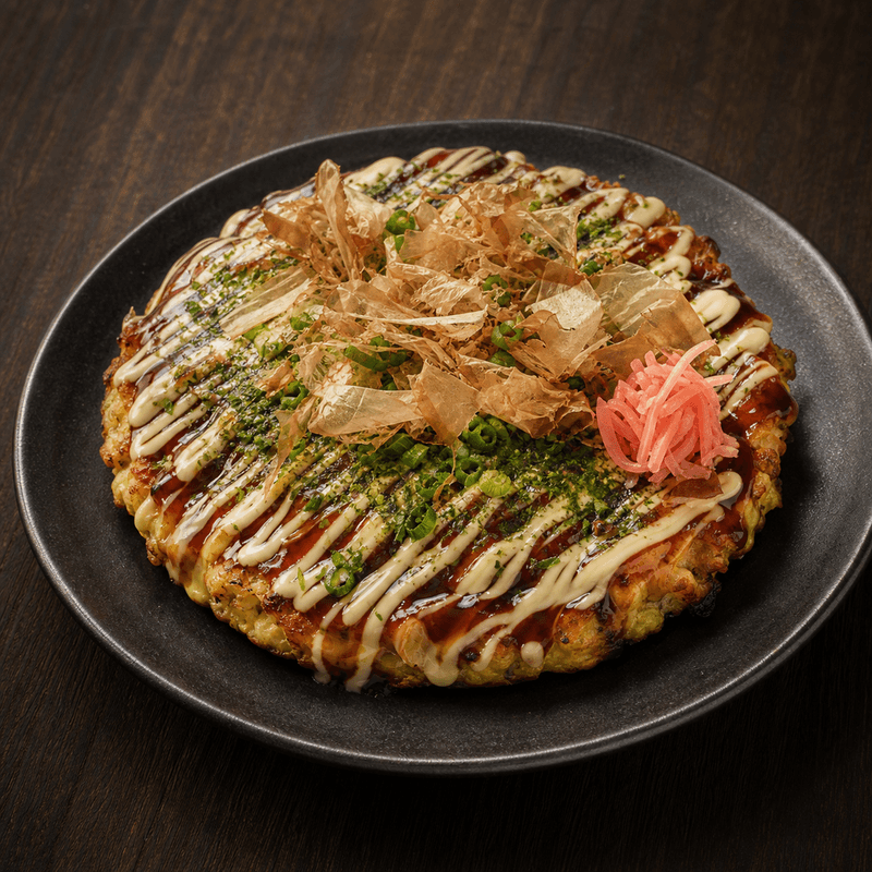 Bánh xèo Nhật okonomiyaki: pancake mặn phủ cá bào