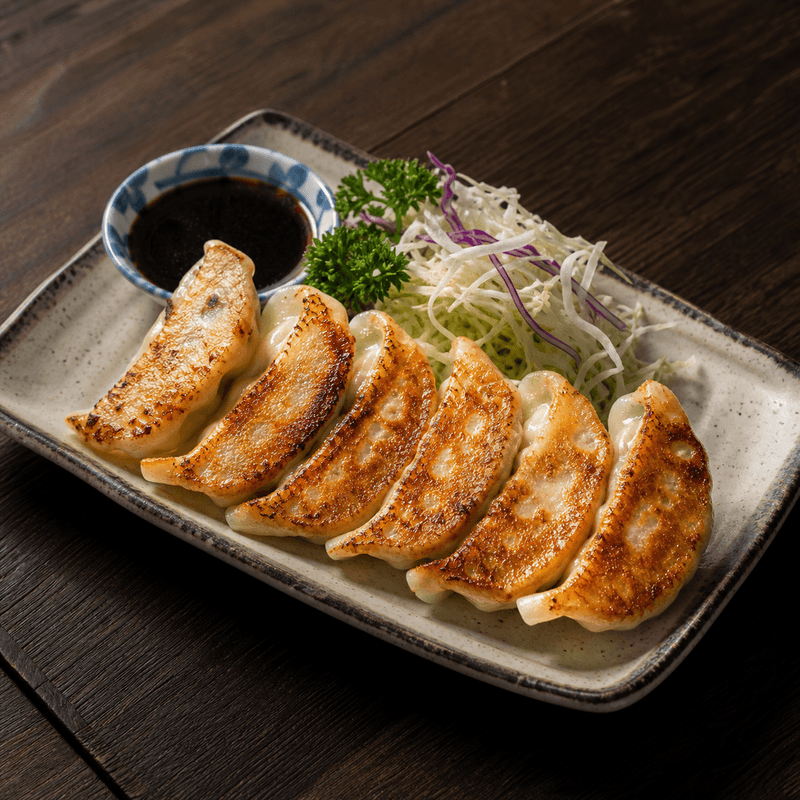 Bánh xếp Nhật gyoza: áp chảo giòn đáy, nhân mềm thơm