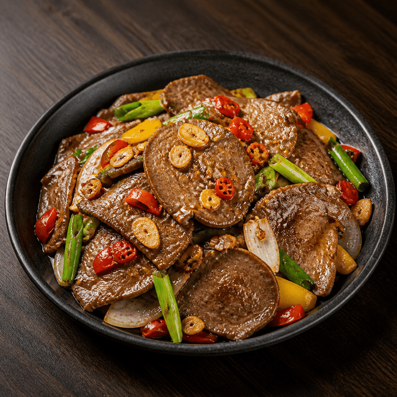 Lưỡi bò xào tỏi cay: món nóng giòn sần sật, đậm vị
