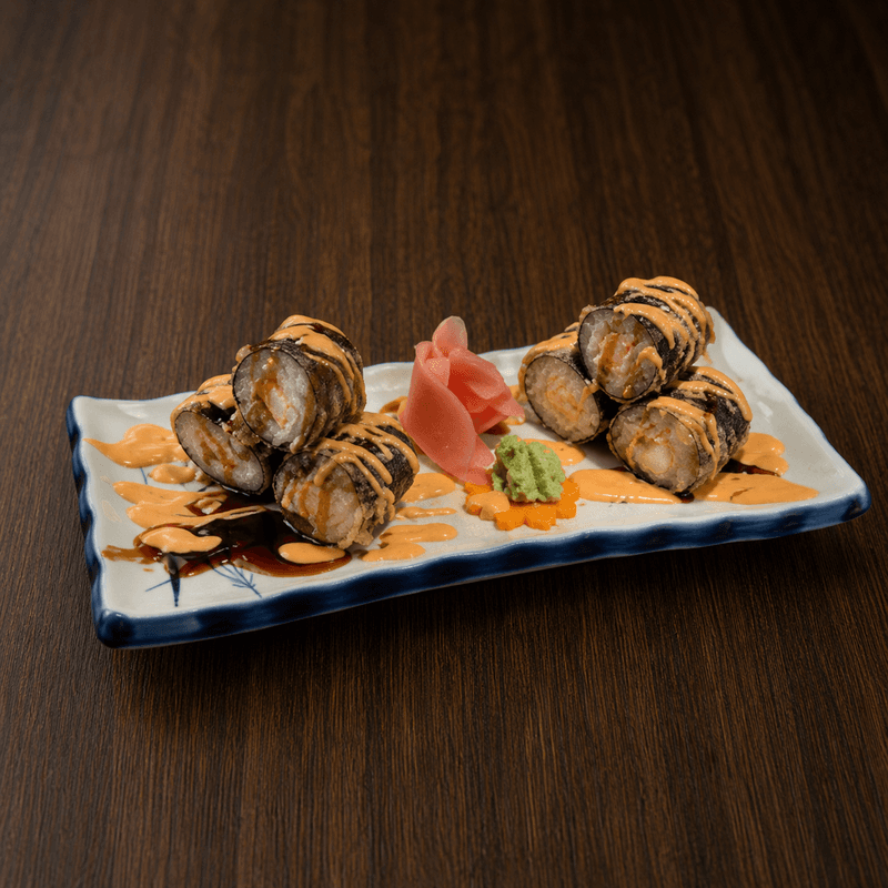 Maki cá hồi phô mai chiên: cuộn sushi giòn béo dễ mê