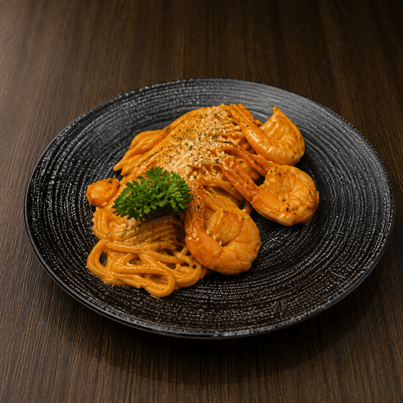 Mỳ Ý sốt tôm: món pasta hải sản đậm vị trong menu Nhật
