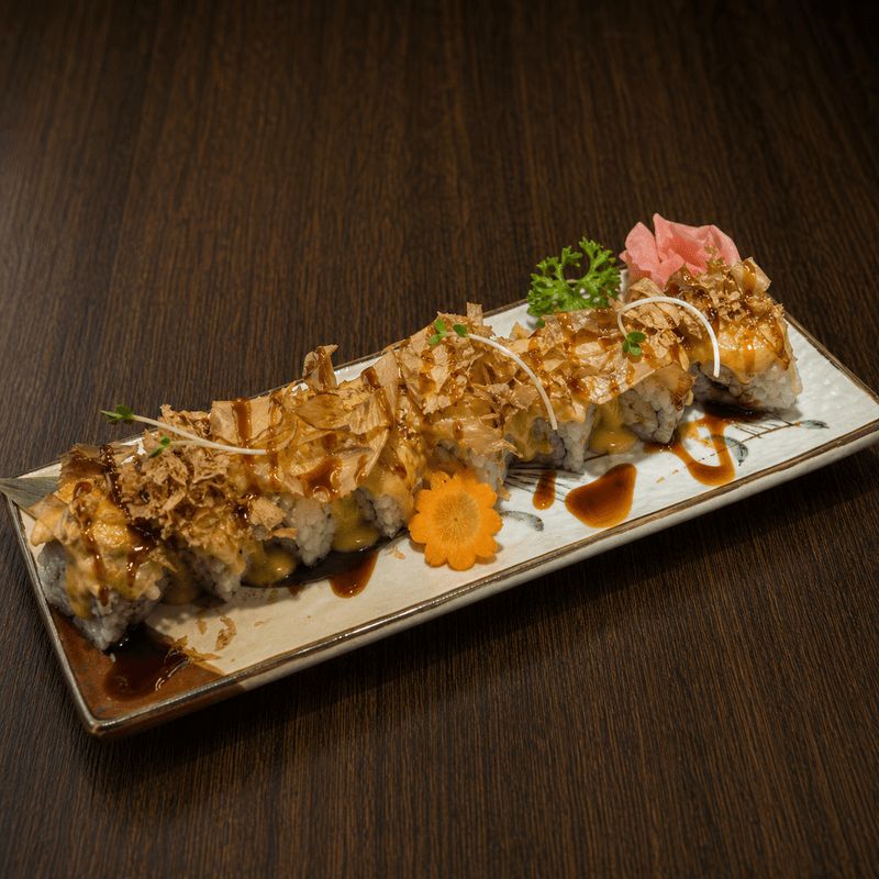 Roll sò điệp sốt phô mai: vị biển ngọt béo trên cuộn sushi