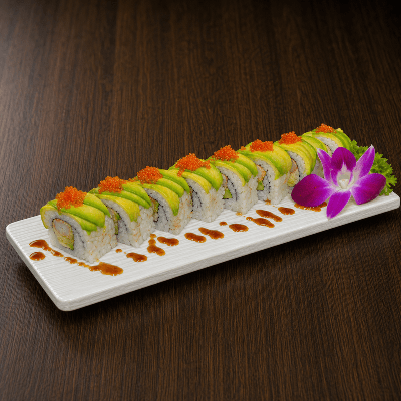 Roll tôm phủ bơ: cuộn sushi mềm béo, dễ ăn cho người mới
