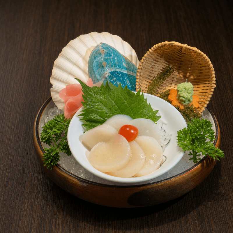 Sashimi sò điệp: vị ngọt thanh, mềm mịn của biển